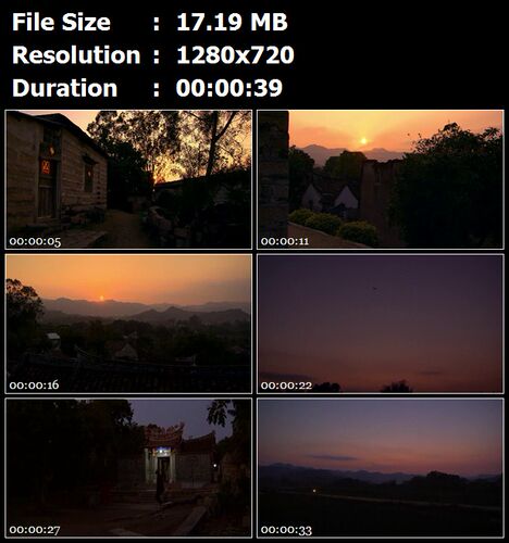 漳州赵家堡村庄古村黄昏大树古建筑民居夕阳高清实拍视频素材