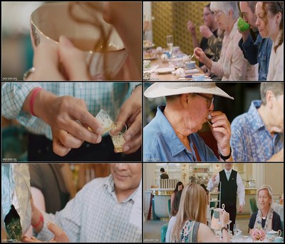 英国大本钟街道游客外国人品茶喝茶茶叶高清实拍视频素材