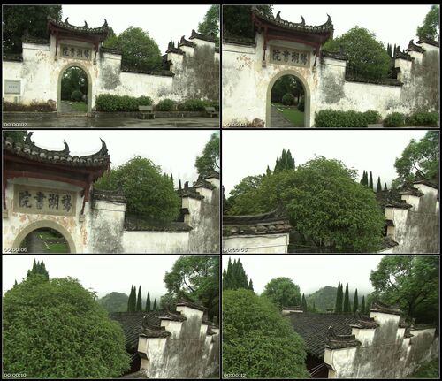 江西上饶鹅湖书院大门外墙外景高清实拍视频素材