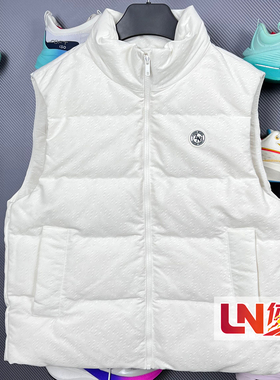 李宁马甲 2025冬季新品女子时尚宽松鸭绒保暖羽绒马甲AMRV050