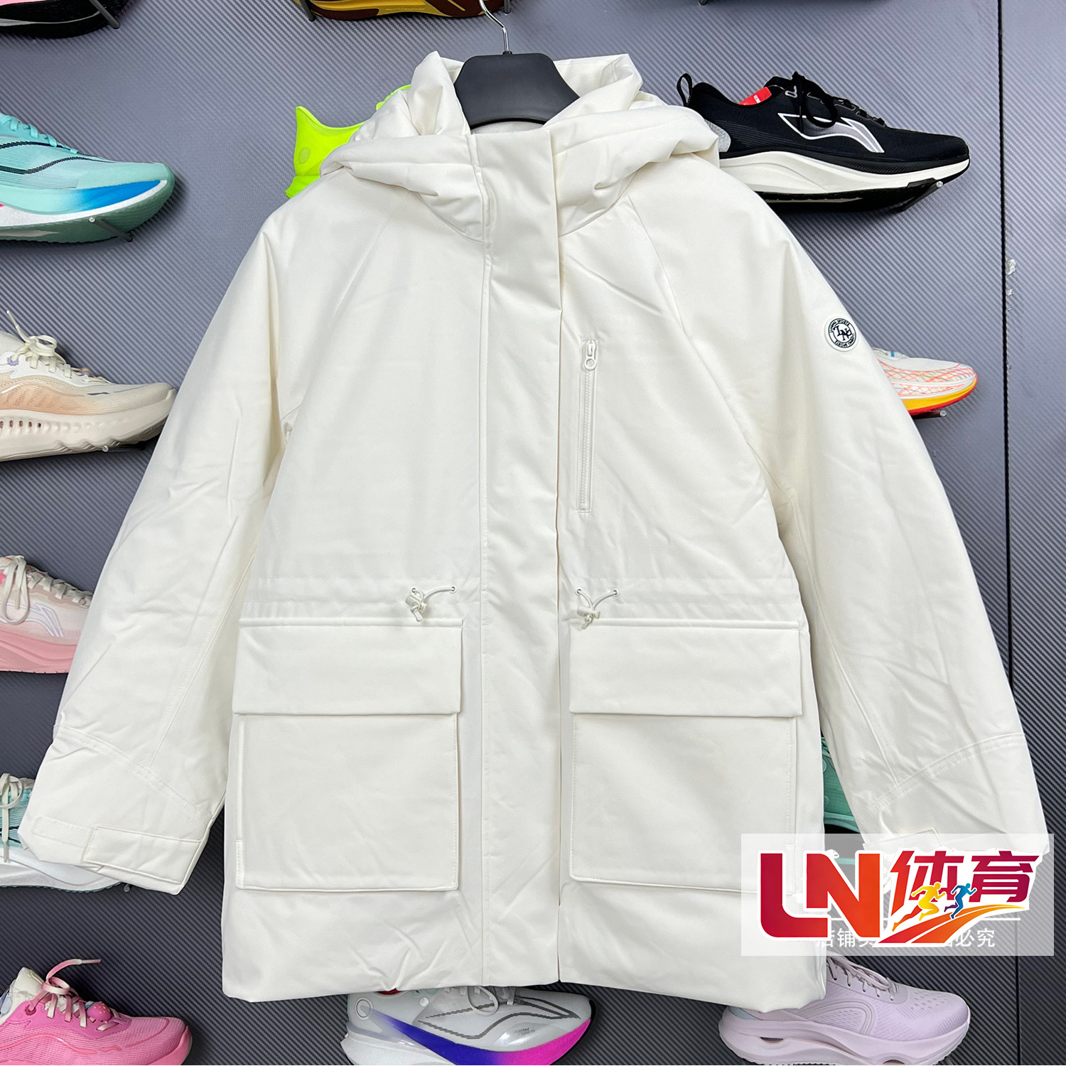 李宁羽绒服 2025冬季新品女子80%鸭绒时尚运动中长羽绒服AYMV296