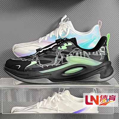 李宁休闲鞋 2025秋季新品男女童暗夜精灵5减震透气运动鞋YKCV138