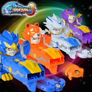 正版激战站奇轮3烈焰变形武装神龙战士爆炫神枪标靶神兽战轮玩具