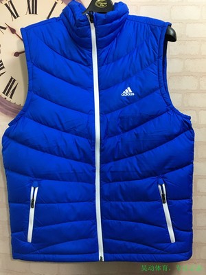 adidas男子运动背心羽绒马甲