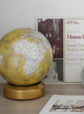 宏微地球地球仪摆件书房客厅办公室别墅轻奢装饰品开业商务礼品