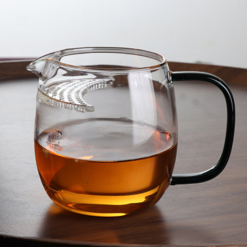 玻璃公道杯茶漏一体大容量分茶器绿茶泡茶杯过滤耐热茶具公道杯