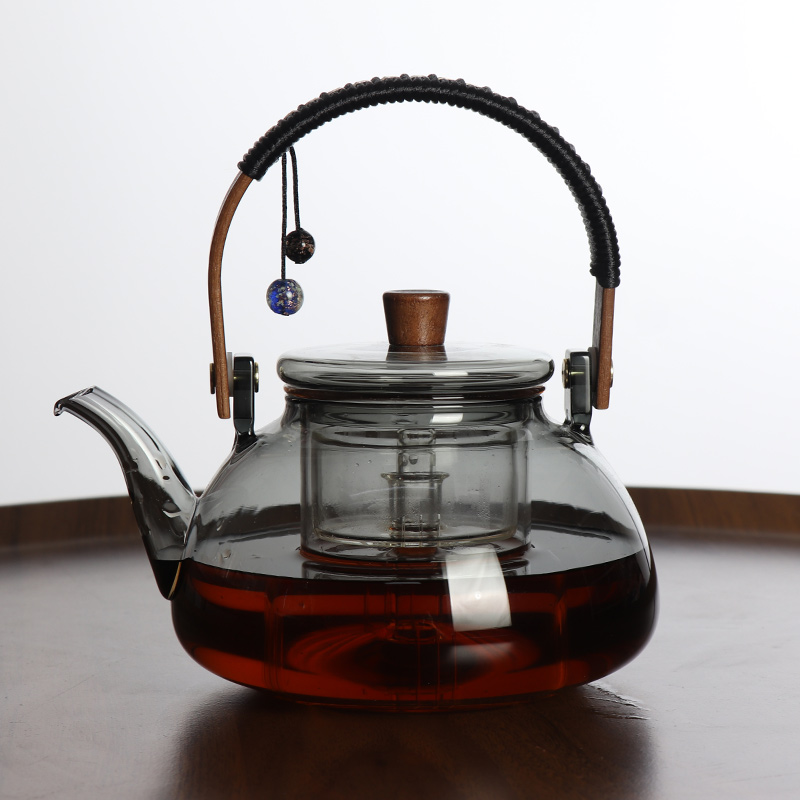 日式家用耐高温花茶壶套装下午茶茶具围炉煮茶器具茶壶玻璃泡茶壶