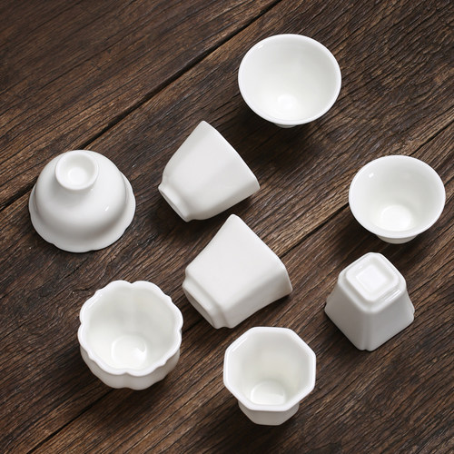 羊脂玉功夫简约个人茶具品茗杯