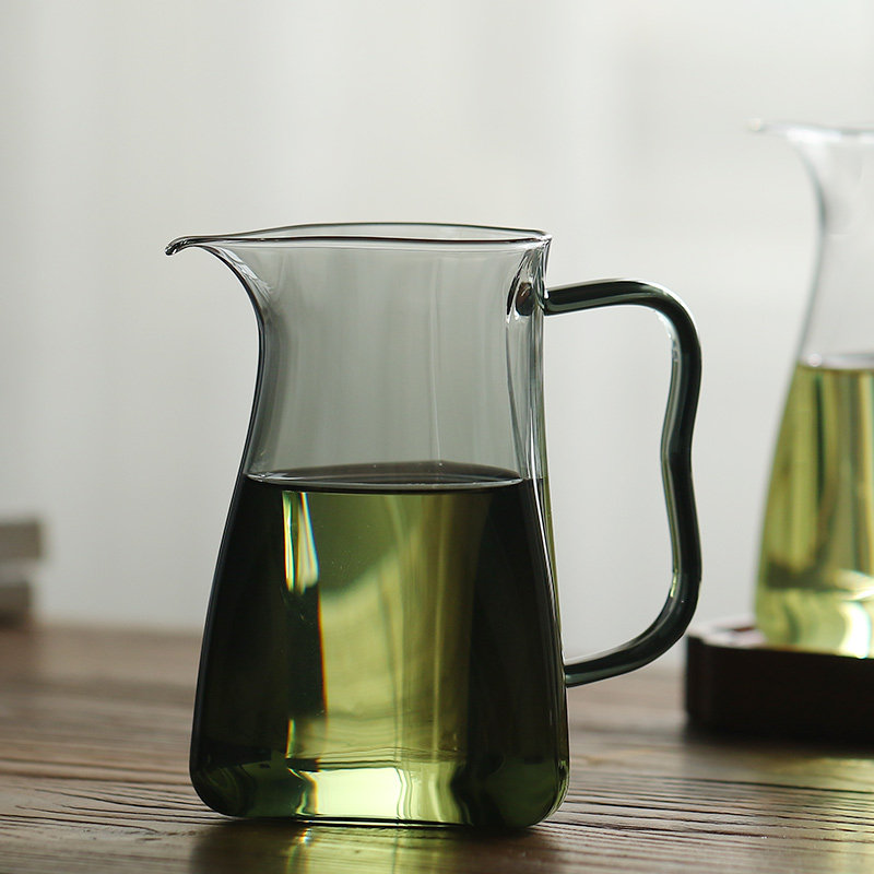 日式公道杯玻璃加厚耐热分茶器茶滤一体茶海茶具配件耐高温