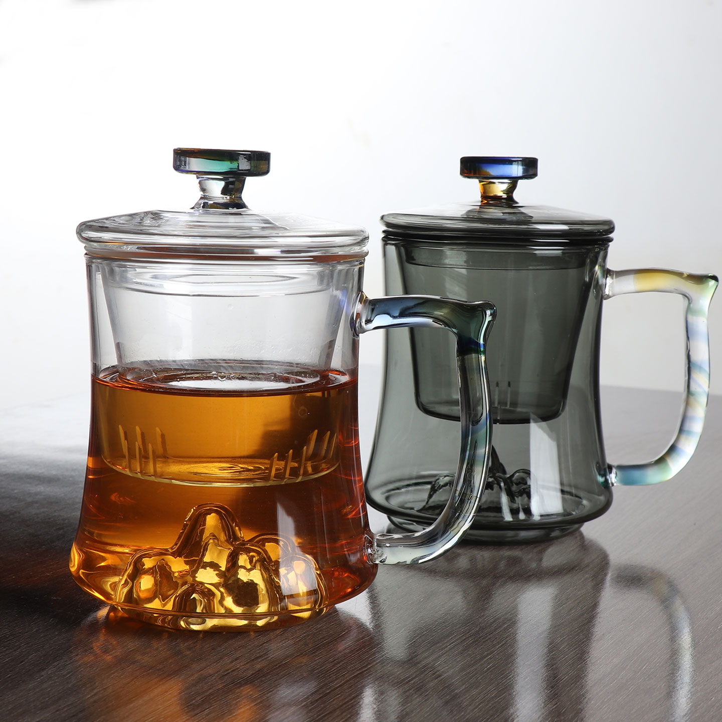 玻璃茶水分离玻璃办公杯