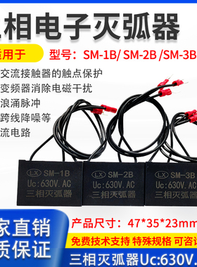 三相电子灭弧器SM-1B/2B/3B630V.AC阻容吸收抗干扰浪涌抑电机保护