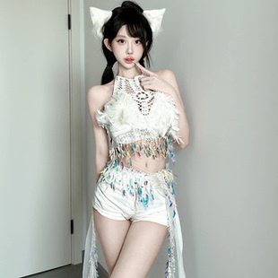 新款酒吧DS演出服DJ领舞chic性感夜店辣妹bgo点舞爵士舞时尚套装