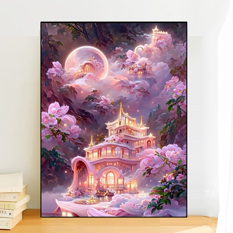 梦幻宫殿5d手工小幅钻石画魔方钻