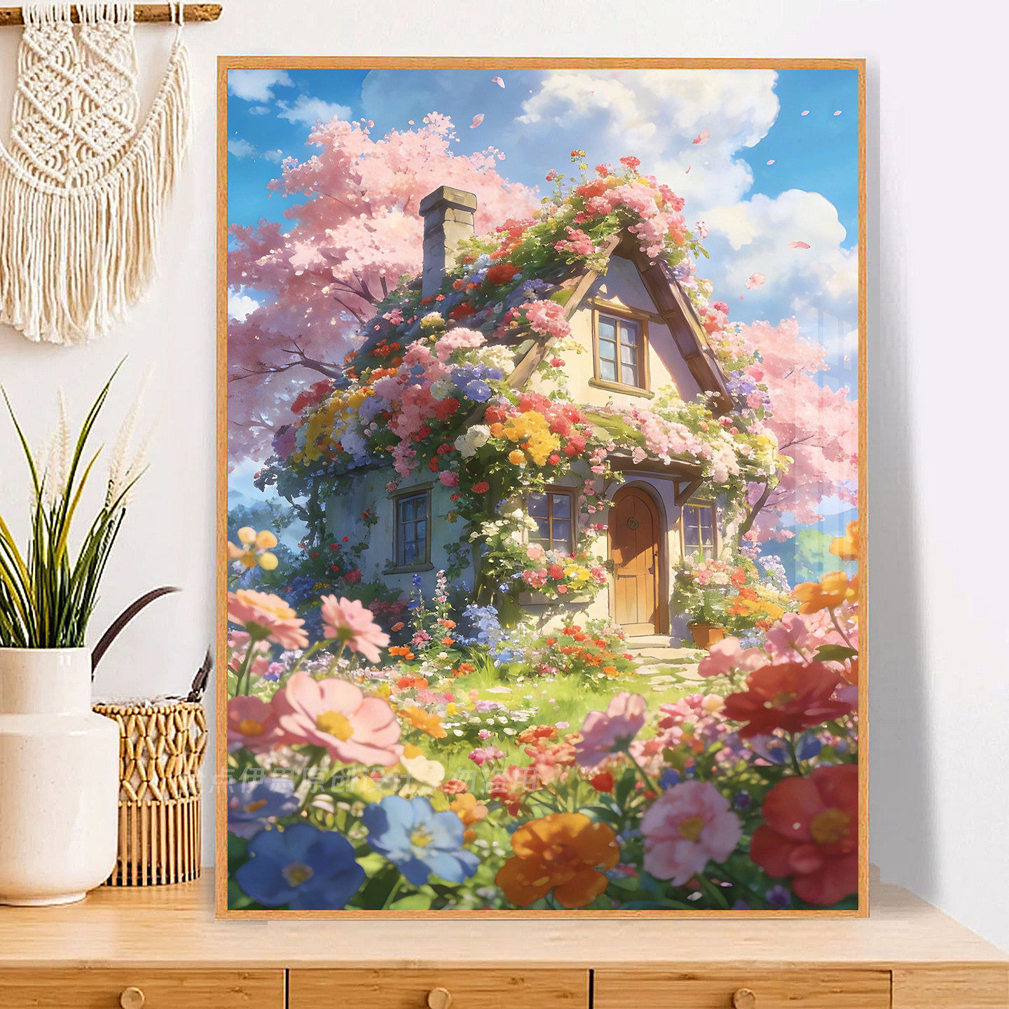 钻石画2026新款小屋花卉唯美风景手工5d点贴钻十字绣客厅卧室满钻