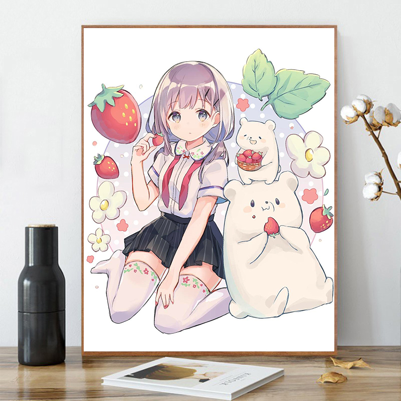 可爱女孩钻石画成人手工粘钻珠绣
