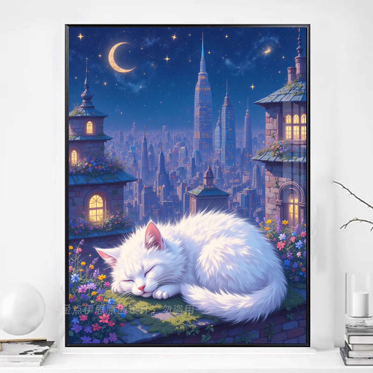 星空动物猫咪风景钻石画2026新款手工点贴钻十字绣卧室儿童房满钻