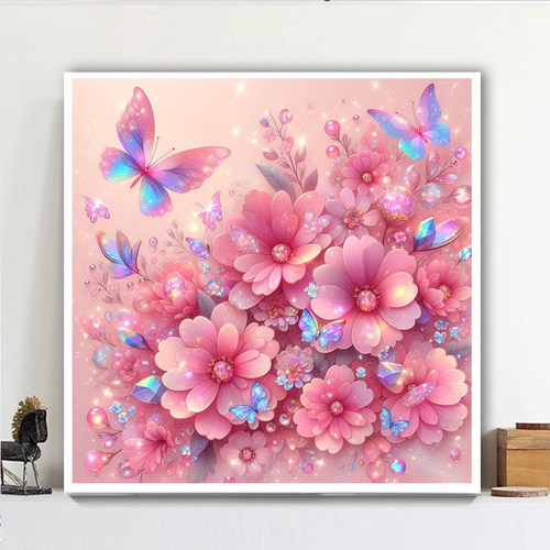 蝶恋花风景5d钻石画卧室餐厅大气