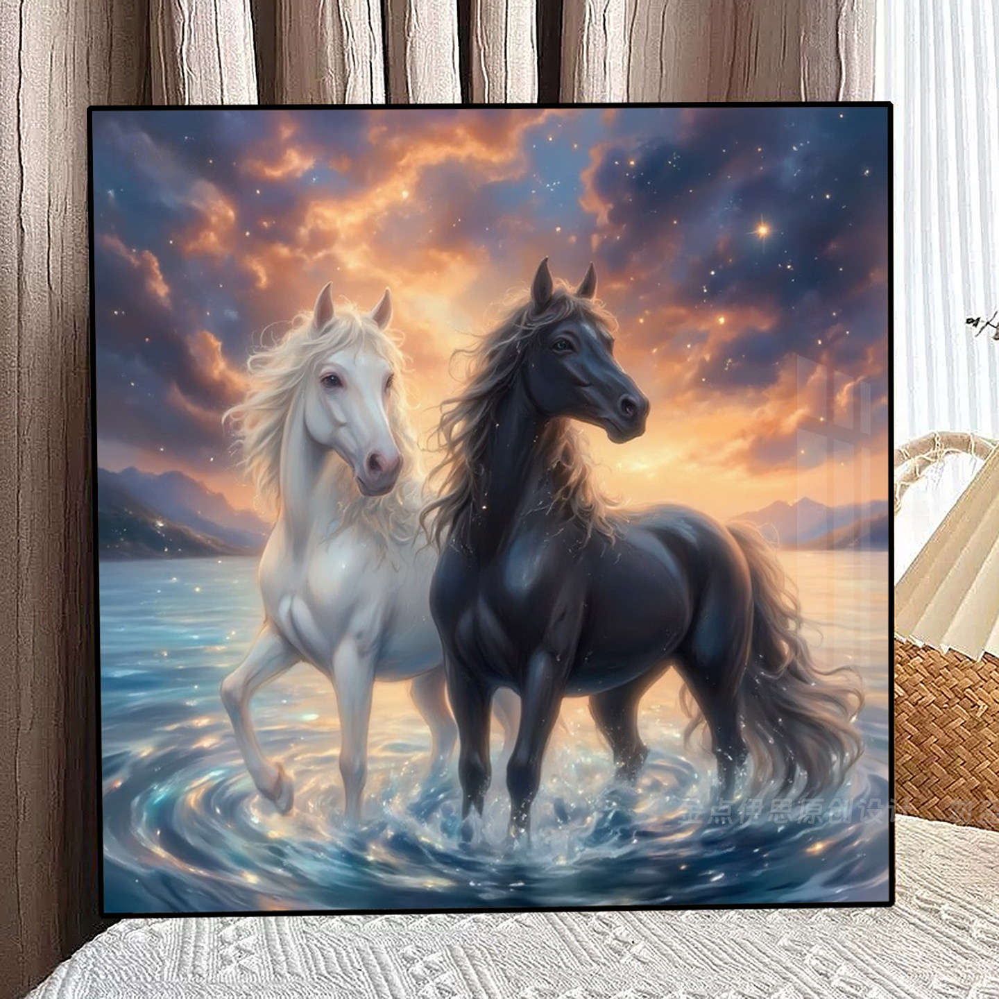 骏马钻石画2026新款唯美风景动物马手工点贴钻十字绣客厅卧室满钻,居家布艺,钻石绣,淘宝优惠券,粉丝福利购,淘宝优惠卷