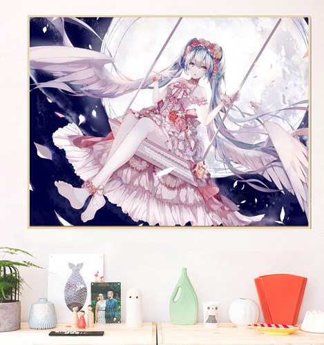卡通人物女孩钻石画初音未来满钻
