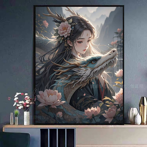 高颜值龙族少女钻石贴画手工粘钻