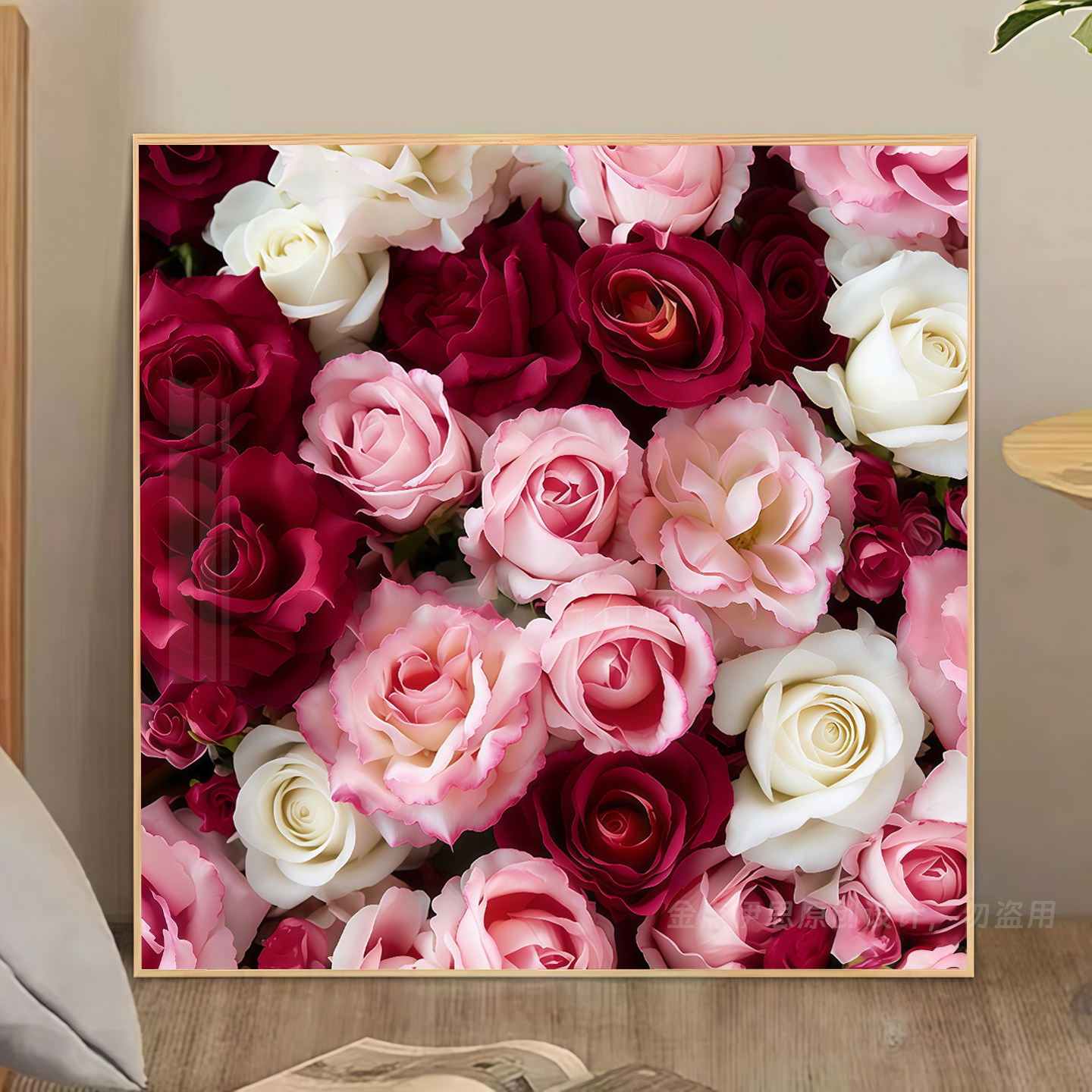 高级感玫瑰花卉钻石画2026新款手工唯美点贴钻十字绣客厅餐厅满钻