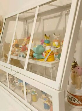 宜家阿克巴白色塑料制温室箱家居装饰品桌面摆件收纳防尘盲盒收纳