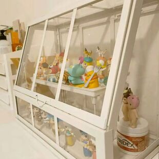 家居装 白色塑料制温室箱 饰品桌面摆件收纳防尘 阿克巴 宜家
