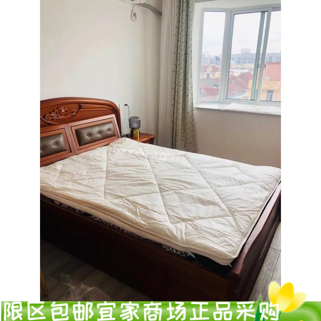 宜家哈德洛卡床褥白色150x200 厘米软垫褥子垫被加厚保暖国内代购