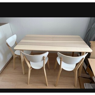 宜家正品LISABO 利萨伯桌子白蜡木贴面140×78吃饭桌国内代购