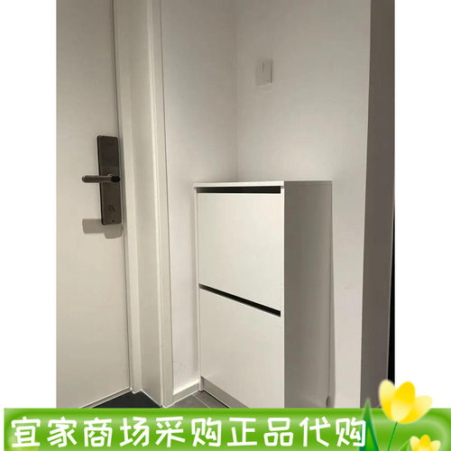 宜家比萨双门鞋柜白色