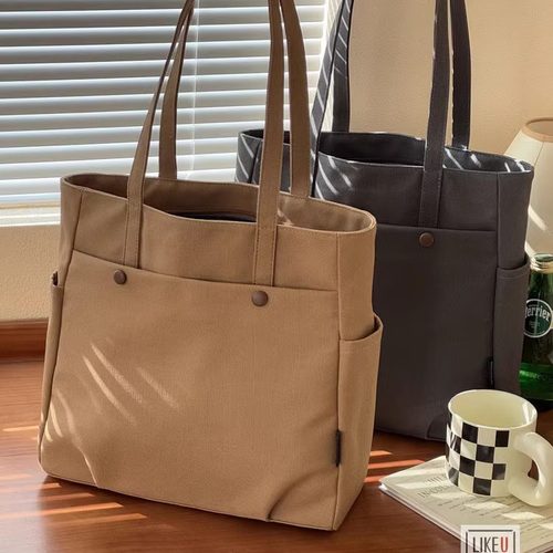 喜凡你文艺简约通勤帆布托特包