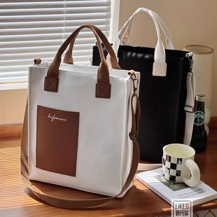 原创自制文艺拉链立体有型学生简约百搭大容量手提单肩斜挎帆布包