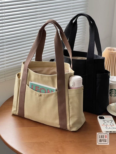 Оригинальная дизайнерская японская универсальная сумка с молнией, шоппер, увеличенная толщина