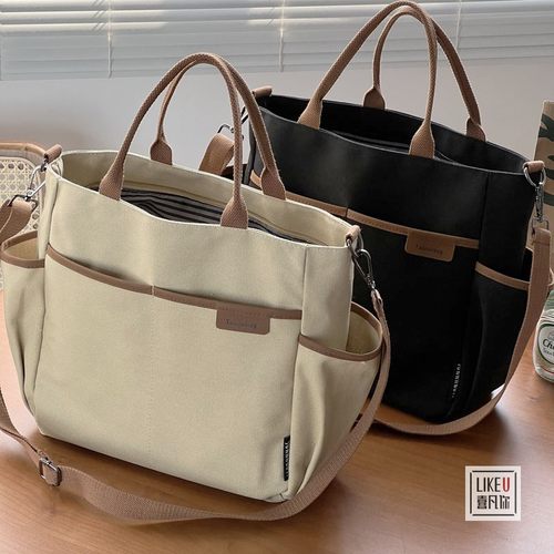 喜凡你加厚帆布包日系休闲托特包