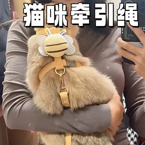 外出专用猫咪牵引绳防挣脱宠物
