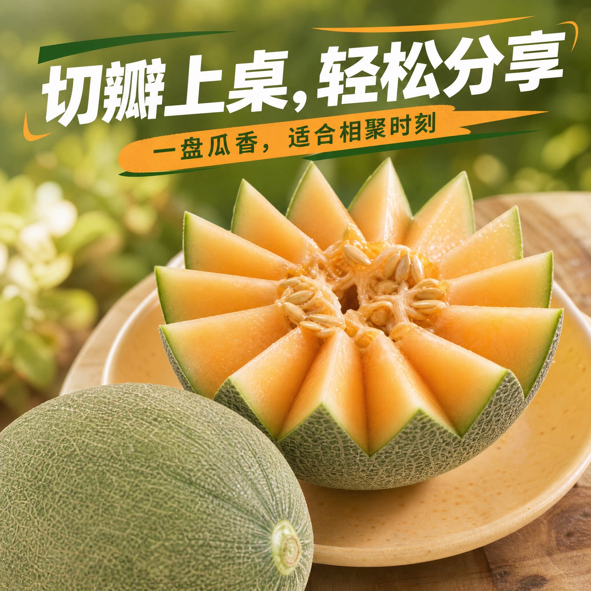 新鲜哈密瓜网纹瓜当季水果脆甜整箱现摘瓜香四溢新疆正宗西州蜜25