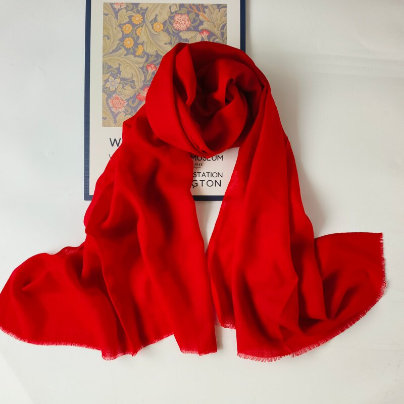 纯色女士亲肤羊毛保暖护脖长围巾丝巾微瑕疵