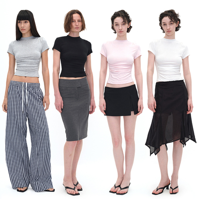 EMPTYPAGE四色修身T恤