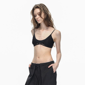 EMPTY PAGE黑色蕾丝吊带胸衣