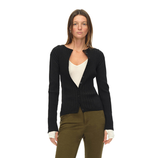 百搭打底毛衣弹力修身 黑色毛织开衫 外套 PAGE EMPTY