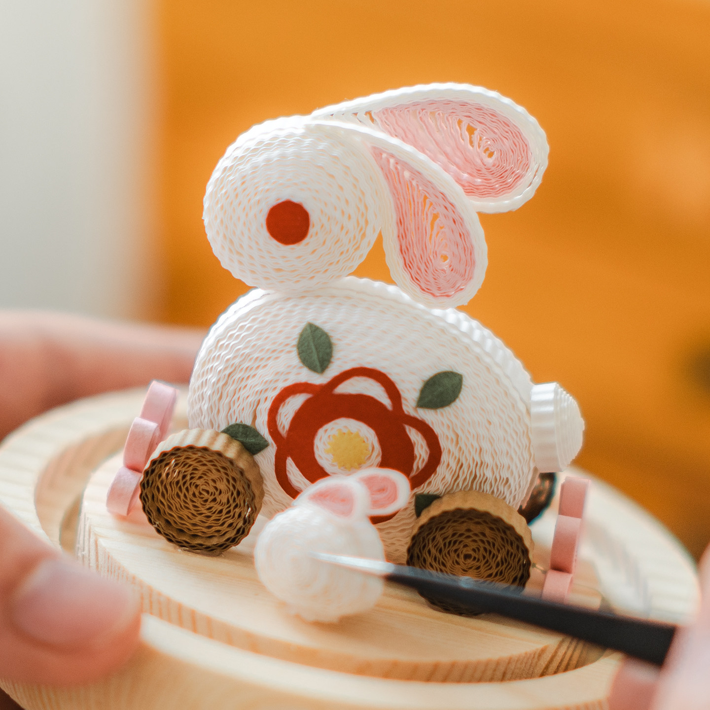 中秋兔子灯衍纸材料包DIY手工 国潮非遗儿童亲子礼物 附视频教程