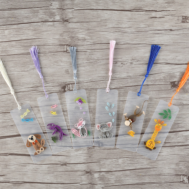 手玲珑纸艺【动物世界】衍纸书签材料包儿童益智创意手工diy制作,玩具/童车/益智/积木/模型,手工创意粘贴类,淘宝优惠券,粉丝福利购,淘宝优惠卷