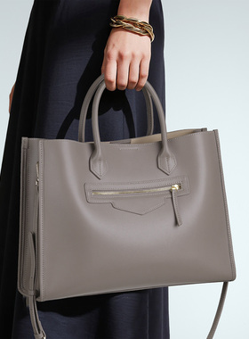 真皮包包女大容量2026新款托特包女士公文包通勤手提斜挎电脑大包