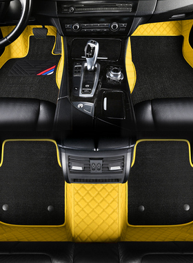 专车专用个性汽车脚垫黄色网红皮卡丘可爱绿色黑色全包围车脚踏垫