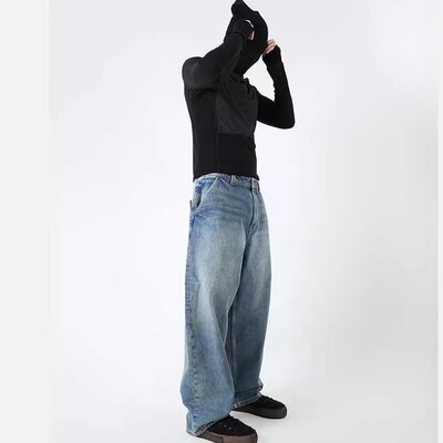 25.4.3 AW23 BLUE LOOSE FIT JEANS 宽松水洗牛仔长裤