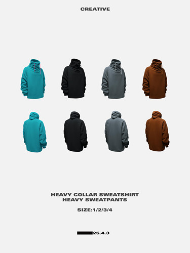 25.4.3 AW23 HEAVY COLLAR SWEAT-SHIRT 重磅抽绳卫衣