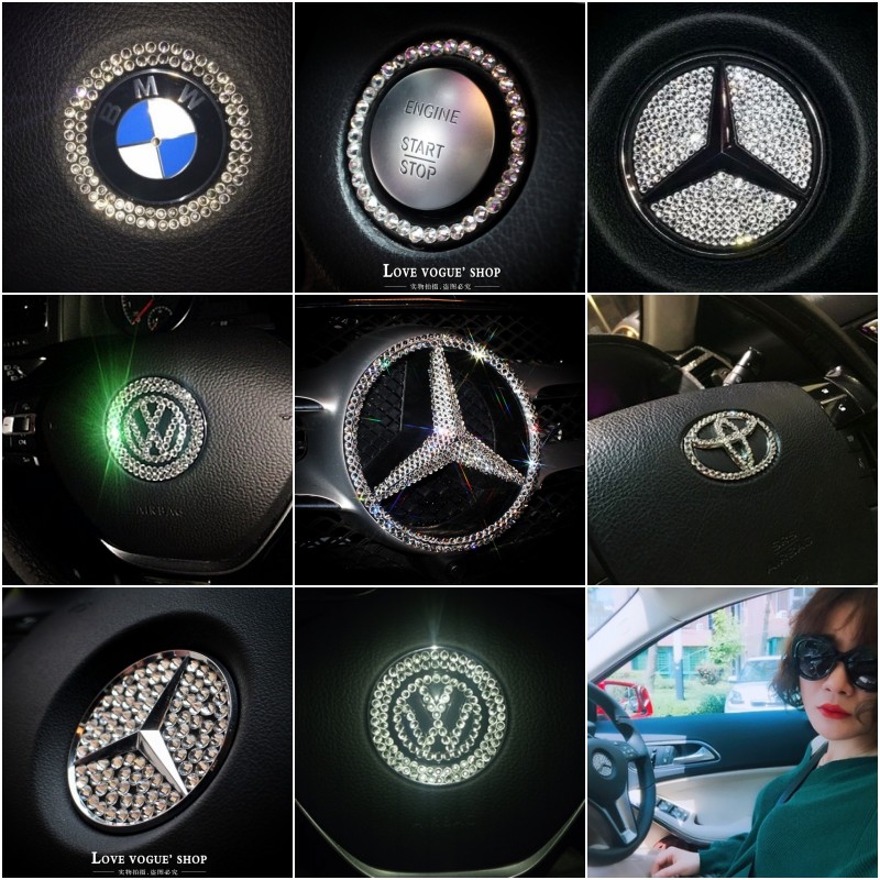 ½ø¿Ú°Â×êÆû³µ×êÌù×êʯ³µ±êÖ¾Ìù×êÊÊÓÃÓÚ±¼³Û±¦Âí´óÖÚDIYË®¾§×ê