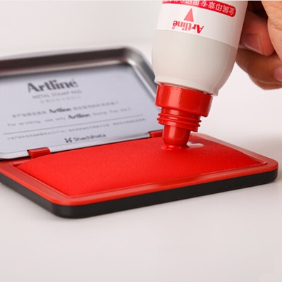 artline金属印章印台印油铜章