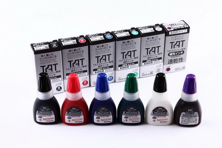 日本旗牌 TAT工业用万次印章补充印油 多用途快干XQTR-20-SG