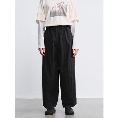 GRAINMUSTARD 高腰日系复古黑色弯刀裤宽松廓形中性直筒休闲长裤